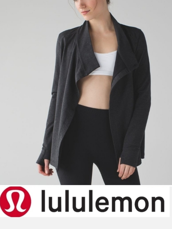 lululemon athletica Sweaters - Lululemon Coast Wrap II - Heathered Black